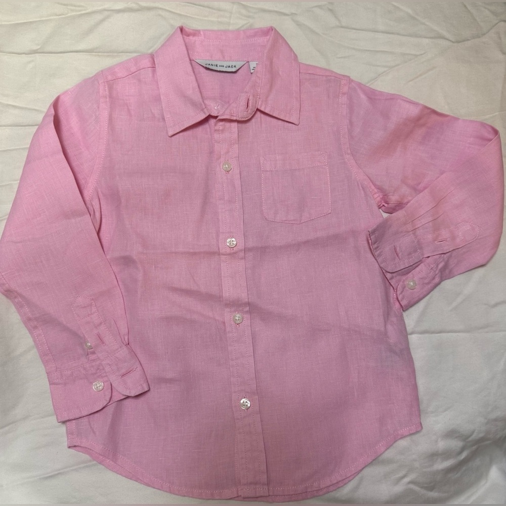 Janie and Jack Light Pink Button-Down Shirt